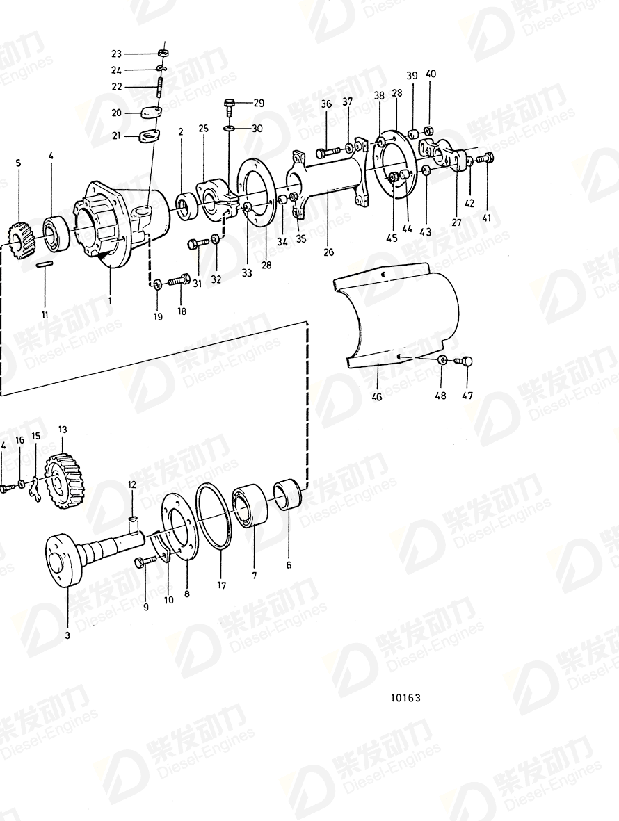 volvo penta Flange 848568 Drawing